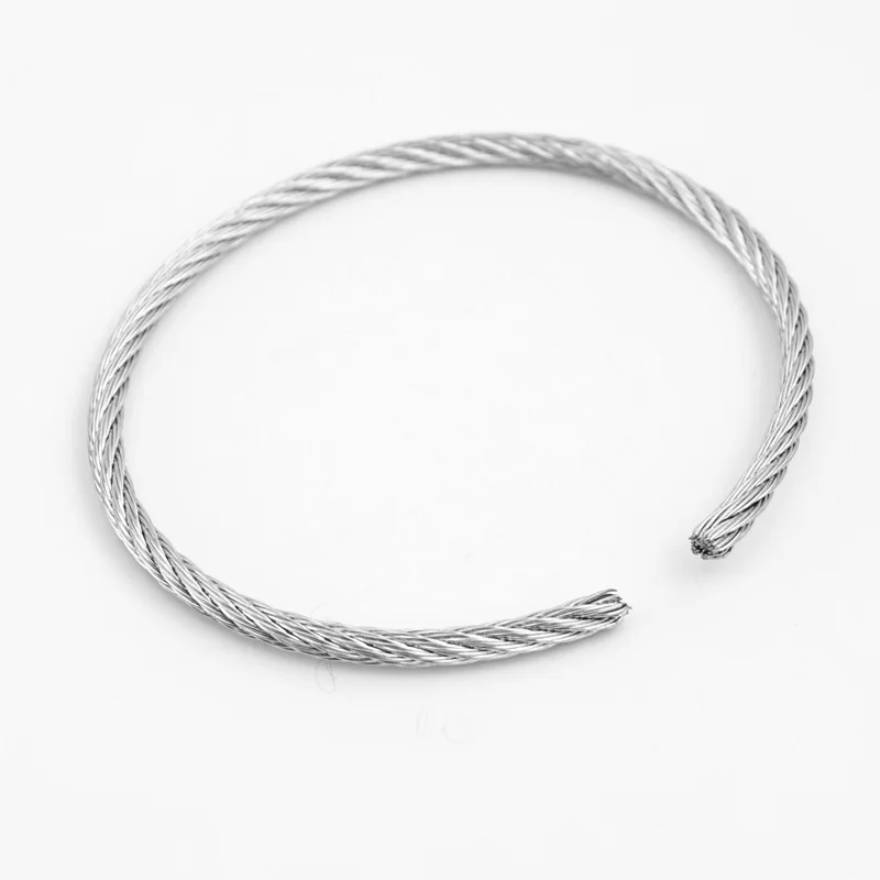 Semi Finished Product Diy 3mm 0 11 Steel Wire Rope Bangle Twist Steel Wire Rope Bangle Twist
