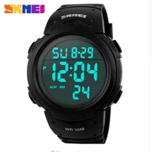Skmei Элитный бренд Для мужчин s спортивные часы погружения 50 м цифровой светодиодный военные часы Для мужчин модные Повседневное электроники Наручные часы Горячая часы