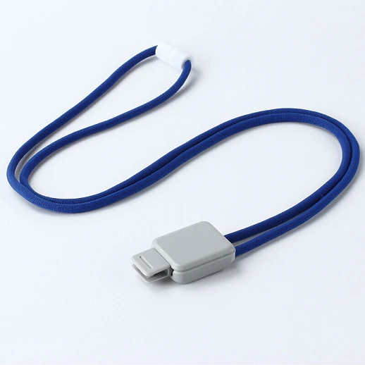 DEZHI выдвижной шейный ремень полиамидный сердечник Breakaway ремень безопасности для держатель Бейджа с указанием имени и удостоверения с ABS пластиковым зажимом - Цвет: blue