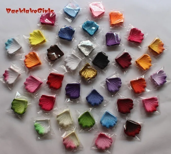 

New Arrival Wholesale 1000pcs/lot Wedding Decorations romantic Artificial Flowers Polyester Wedding Rose Petals