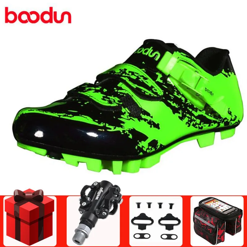 

BOODUN sapatilha ciclismo mtb Cycling Shoes Men add SPD Pedal Breathable Waterproof Mountain Bike Racing Athletic Bicycle Shoes