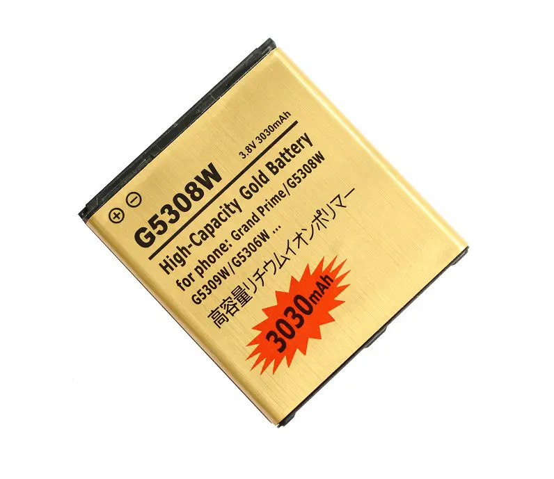 

5pcs /lot 3030mAh Gold Battery For Samsung Galaxy Grand Prime G530F G531F G530H G5308W J5 (2015) J500F On5 j3 (2016) J320