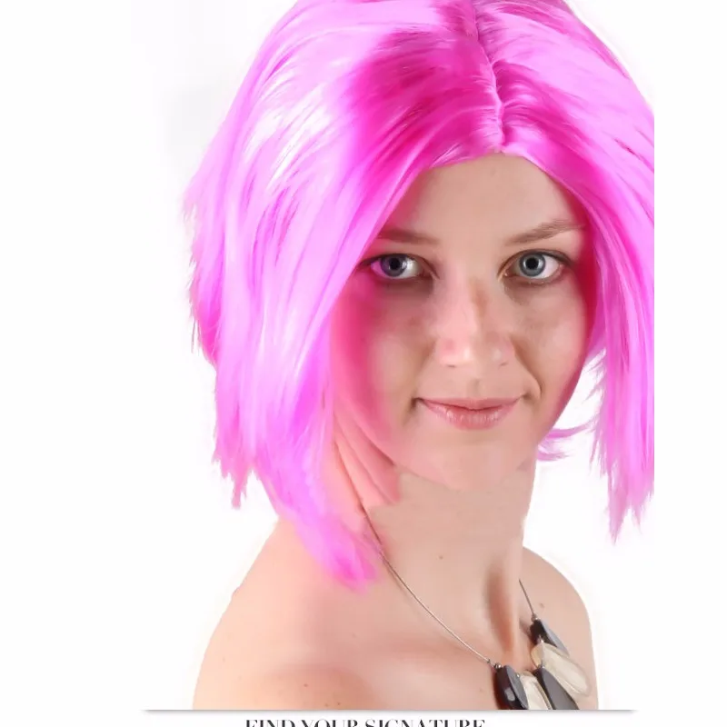 

2015 New Arrival Fashionable Favoriable Price Bob Style red rose colour Heat-resisting middle parted sraight Wig Free Shipping