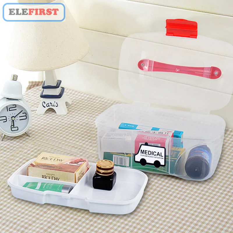 Portátil hogar médico primeros auxilios Kits de emergencia PP medicina vacía vendajes almacenamiento para coche inicio viaje al aire libre campamento
