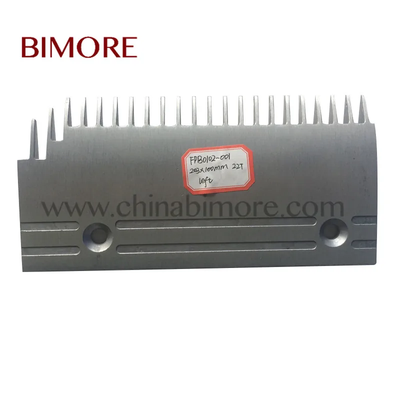 

FPB0102-001 Fujitec Escalator Comb Length 202.9mm Width 100mm Install Size 135mm 22T Left