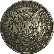 Соединенные Штаты Америки 1890 куб. См 1 один доллар Морган доллар Мельхиор посеребренные копии монет