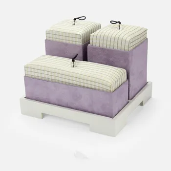 

BX013 3pcs vintage purple cuebe Fabric high grade Jewelry Storage box