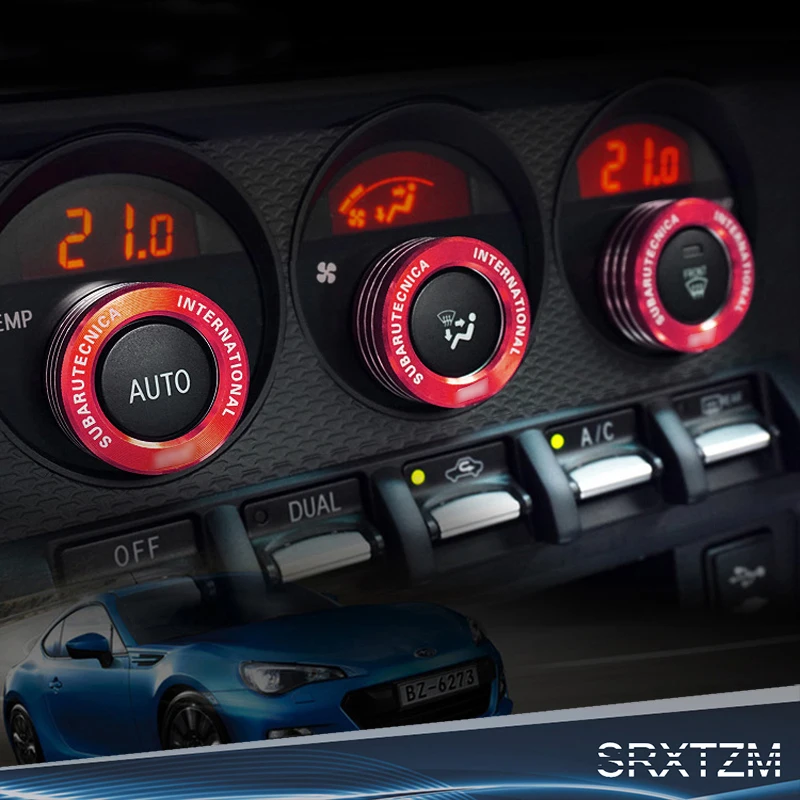 SRXTZM автомобильный Кондиционер переключатель ручки с кольцами для Subaru BRZ Toyota 86