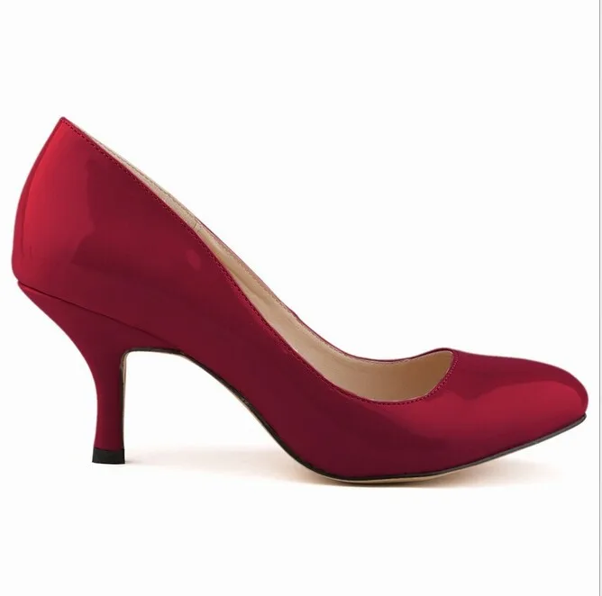 Модные женские туфли на низком каблуке Острый носок с открытым носком Карамельный цвет дамы комфорт работы свадебные туфли большие размеры 34–42 w849