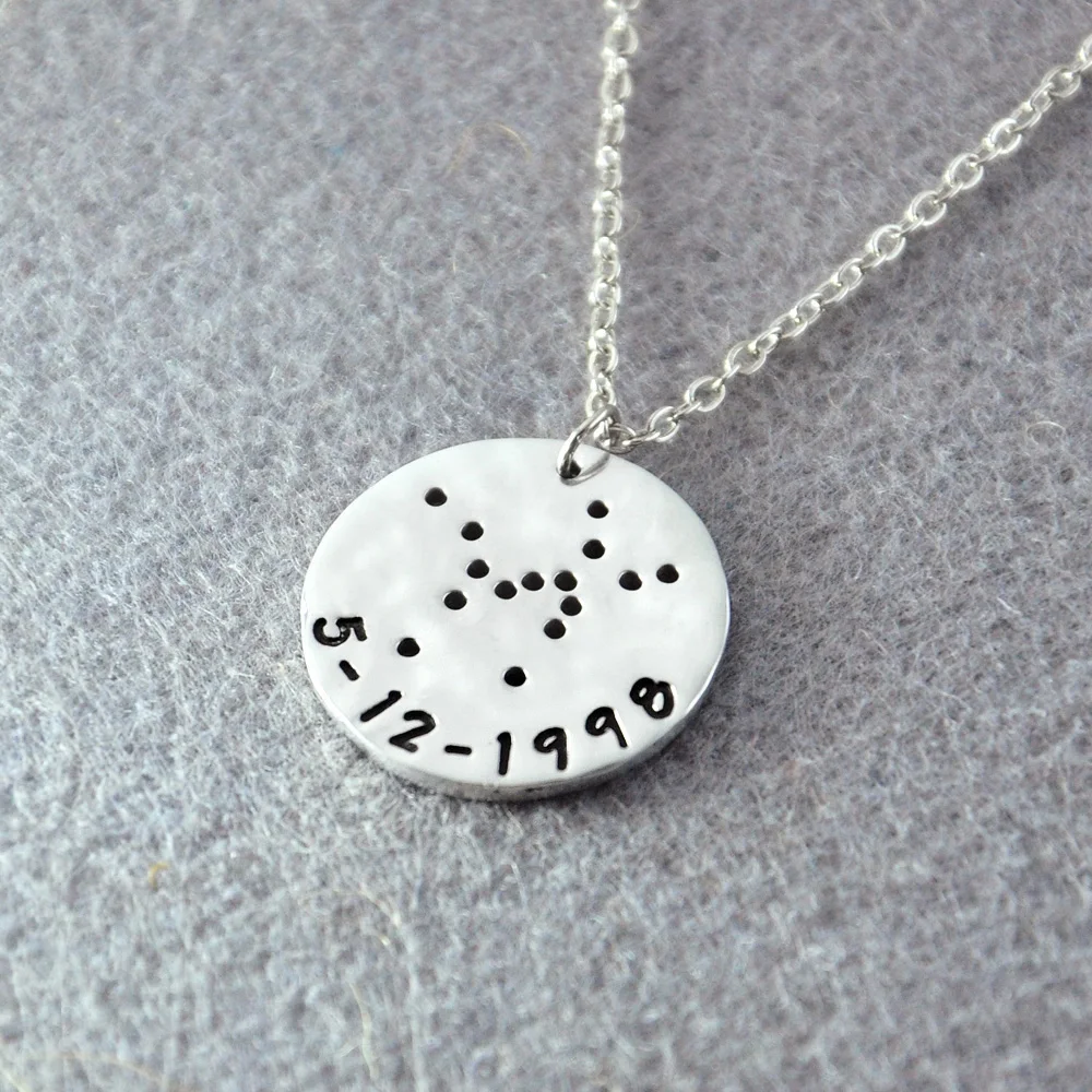 

Hammered Taurus Necklace, Taurus Pendant, Taurus Jewelry, Zodiac Sign Pendant, Custom Constellation Jewelry, Birthday Gift