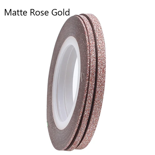 3 шт набор Ленточные линии для ногтей, розовое золото, матовый блеск, 1 мм, 2 мм, 3 мм, клейкие наклейки для дизайна ногтей, инструмент для самостоятельного стайлинга - Цвет: Matte Rose Gold