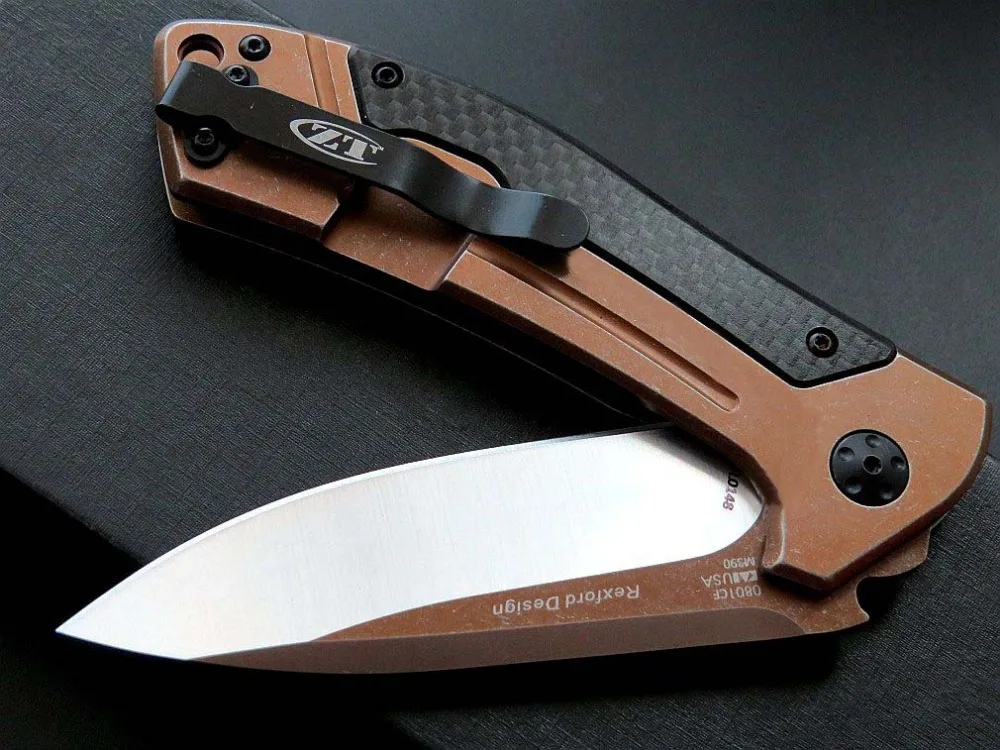 Efeng ZT 0801 CF шарикоподшипник складной нож D2 Лезвие сталь+ ручка из углеродного волокна ножи для кемпинга охоты выживания