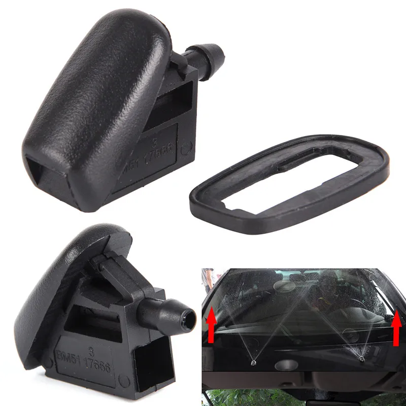 

2pcs For 2 3 hatchback Wiper Spray Jet Washer Convenient Fan Shaped Water Spray