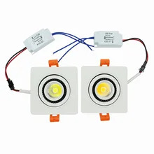 7W Square COB led ceiling light recessed in led spotlight warm white/white/Natural White with LED Driver