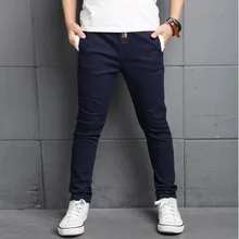 2017 New Style Solid Pants for Boys Casual Cotton Regular Straight Elastic Waist Bule Green Red