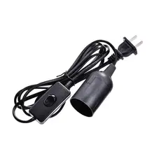 KAIGELIN E27 винтовой ламповый патрон с кабелем и выключателем черный челнока 6,27