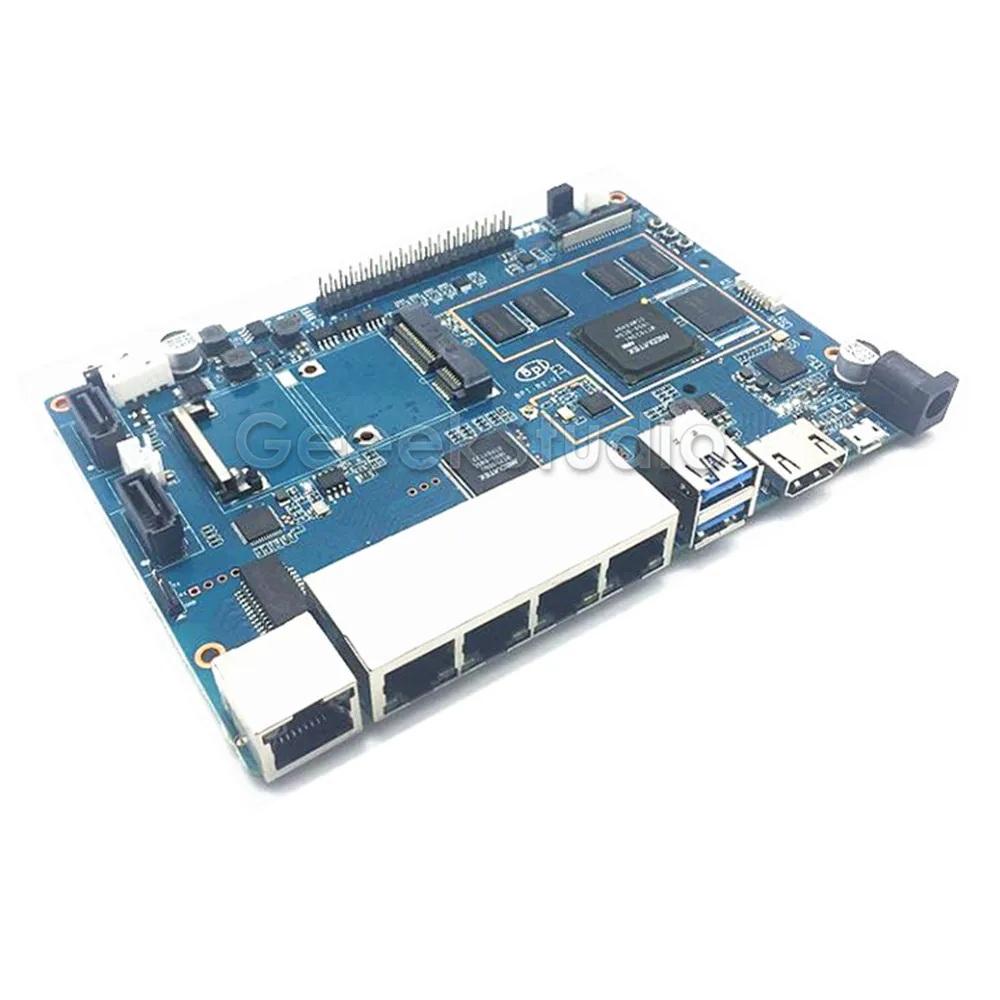 Banana Pi R2 BPI-R2 v1.2 четырехъядерный 2 гб озу с SATA WiFi Bluetooth 8 гб eMMC demo одноплатный - Цвет: R2