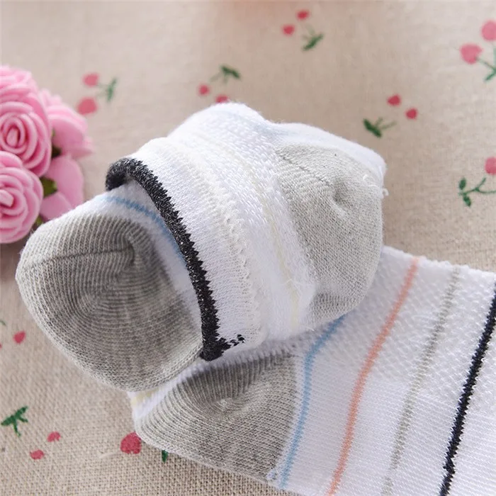 Носки для мальчиков распродажа, 5 пар/лот, г. весенне-летние Детские Полосатые носки невидимые ажурные носки для мальчиков, A-cll-011-5