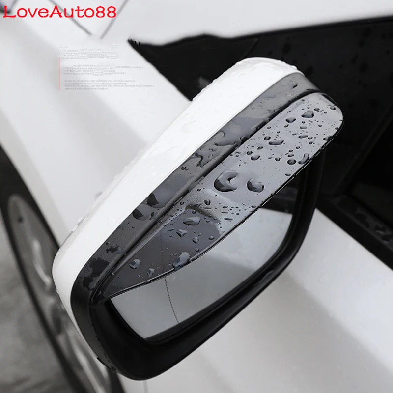

Car Rear View Mirror Shield Rain Eyebrow Weather Strip Mirror Rain Shield Shade Cover Protector For Toyota Rav4 RAV-4 2014-2020
