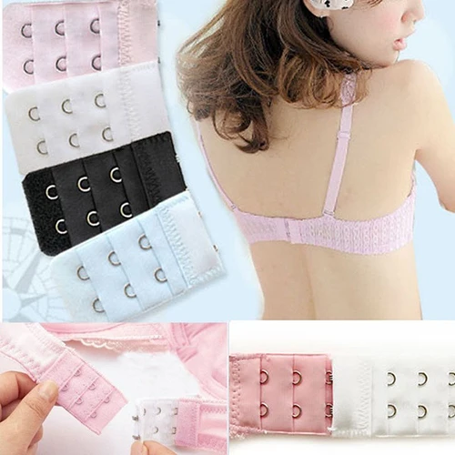 

Bluelans Extenders Portble 5Pcs Women 3 Rows 2 Hooks Lingerie Bra Strap Extender Soft Back Band Extension