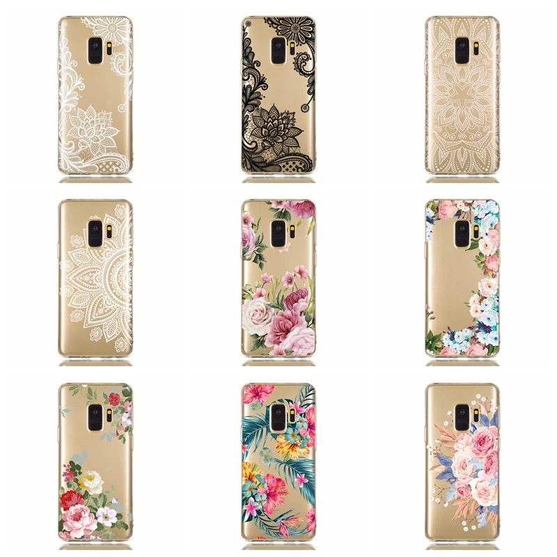 Чехол для samsung Galaxy S8 S9 S10 плюс S8plus S9plus S10plus цветок ТПУ Футляр телефона Lite аксессуары