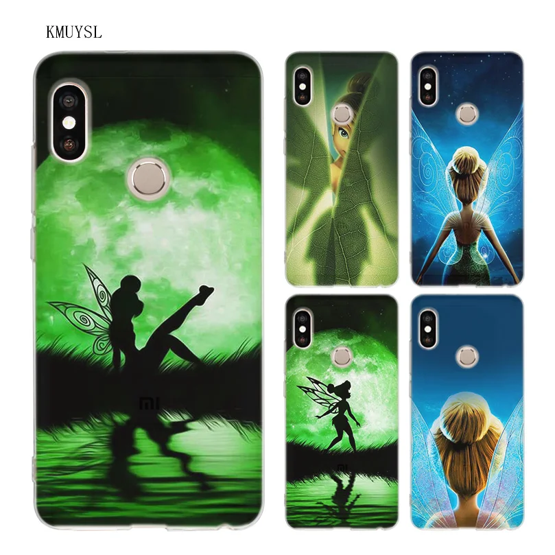 

KMUYSL Peter Pan Wendy Tinkerbell Tinker bell TPU Clear Soft Case Cover Shell for Xiaomi Redmi Note 5 Plus 5A 5X A1