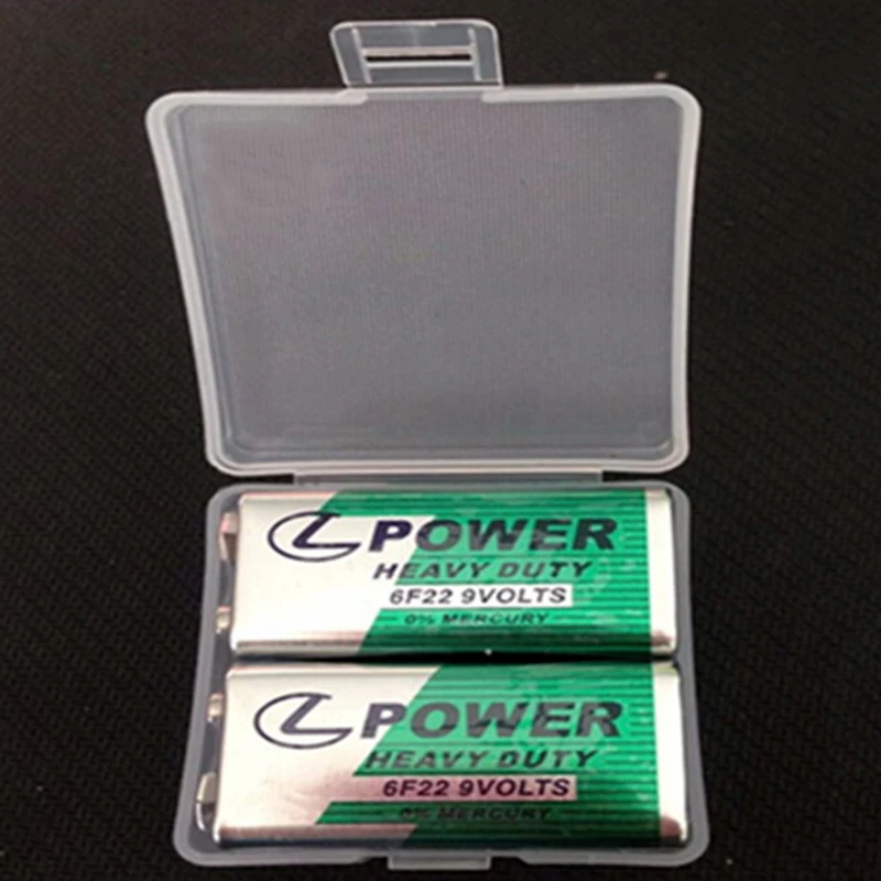 

2*9V Battery Storage Boxes Plastic 9V Battery Holder Battery Case Transparent Direct Box