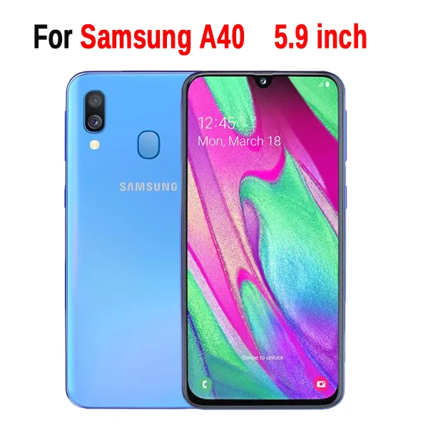 9H стекло на A50 для samsung Galaxy SM A30 A40 A70 samsung A 50 40 30 70 A505 A505F samsung A50 защитное закаленное защитное стекло - Цвет: A40