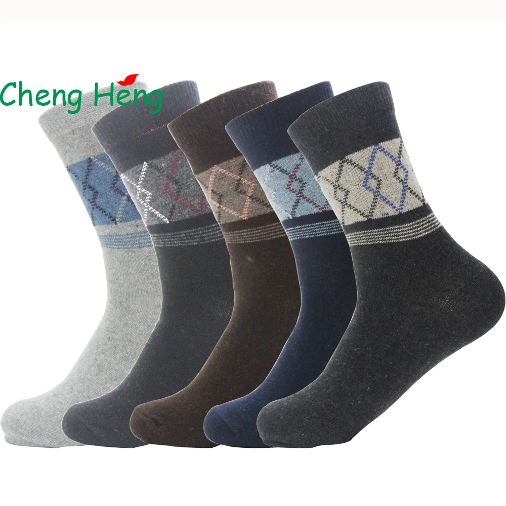 

Rabbit Wool Fabric Quality Men Spring Winter Warm Socks Deodorant Breathable Soft Business Casual Big Rope knot Male Sock