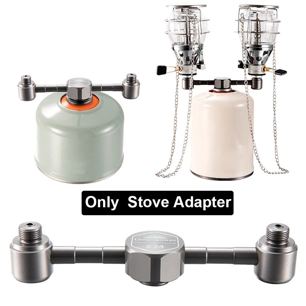 

Portable Gas Tank Stove Adapter Tool Hiking Picnic Durable Aluminium Alloy Camping One To Two Outputs Connector Converter