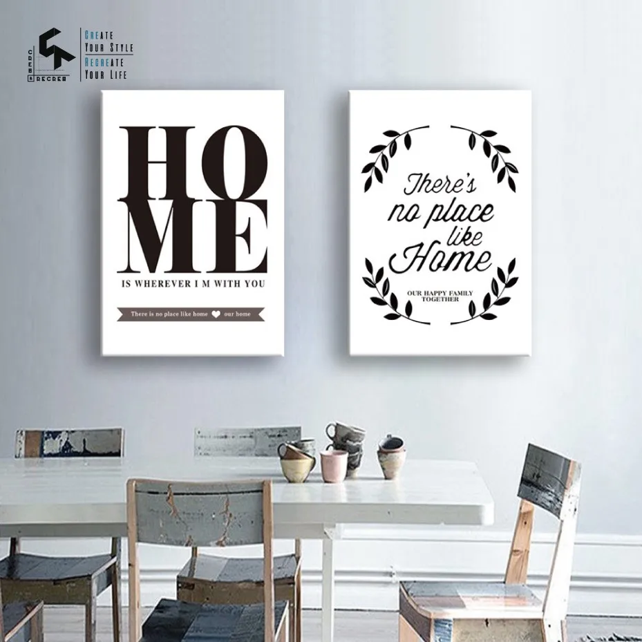 

CREATE&RECREATE Nordic Poster Home Quote Posters And Prints Wall Art Canvas Oil Painting Home Decoration Pictures CR1810112008
