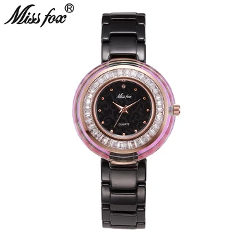 

Miss Fox Super Cool Newly Famous Brand Watch Women Logo Xfcs Women Crystal Watches Fire And Water Resistant Ceramic Quartz Watch