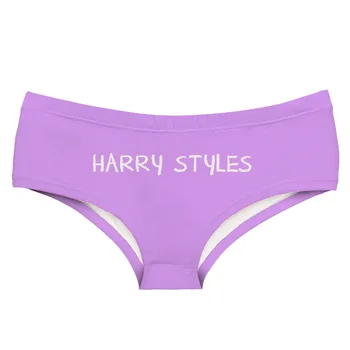 

LEIMOLIS HARRY STYLES Letter funny print sexy hot panties female kawaii Lovely underwear push up briefs women lingerie thongs