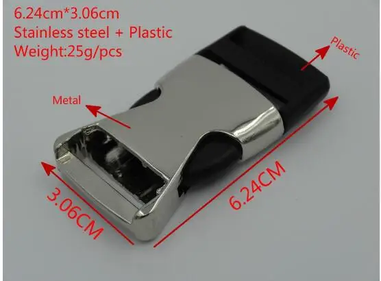 

NEW 5Pcs For 25mm Webbing Side Release Metal+plastic buckles Shackle for DIY Bag Backpack parts Accessories 3 Colors