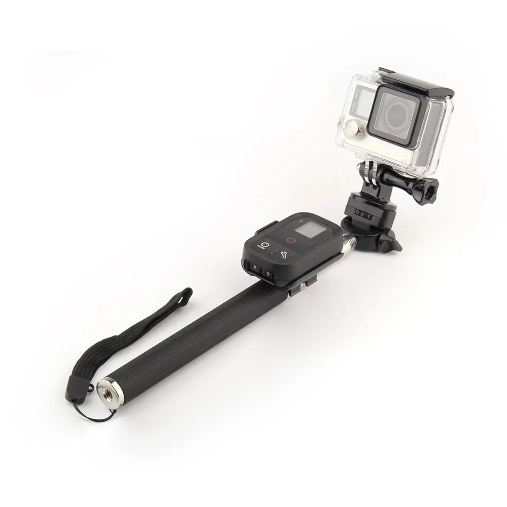 

SOONSUN Telescoping Monopod Pole Selfie Stick + Tripod Mount + Remote Clip + Screw for GoPro Hero 7 6 5 4 3+ Go Pro Accessories