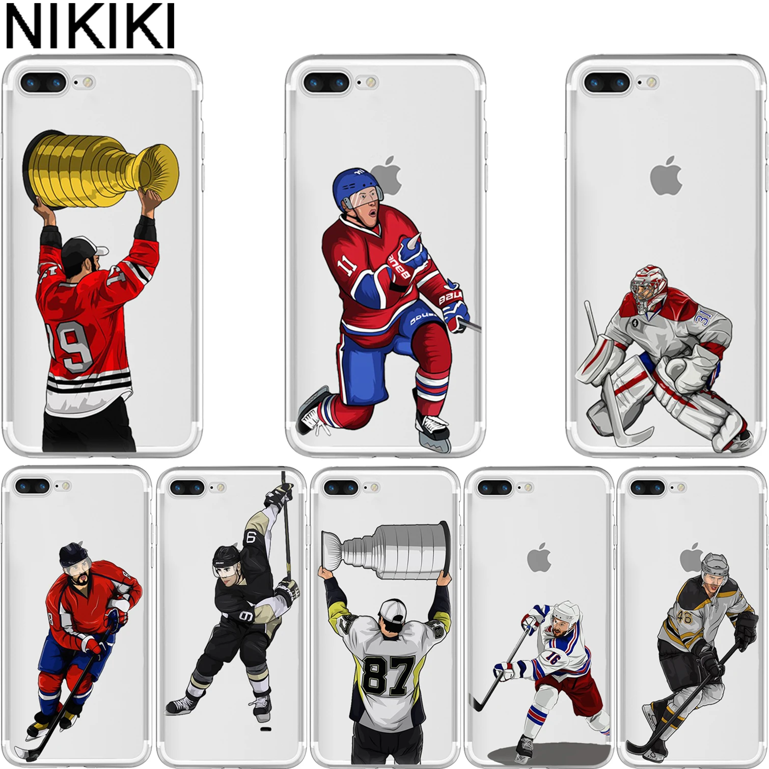 ciciber Cartoon Sport Ice Hockey Sidney Crosby Soft Silicon Phone Cases