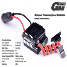 Graupner GM-GENIUS 120R +T PRO V2 Telemetry ESC Racing Brushless Motor for 1/10 Rc Car R/C Hobby Sensored FREE SHIPPING