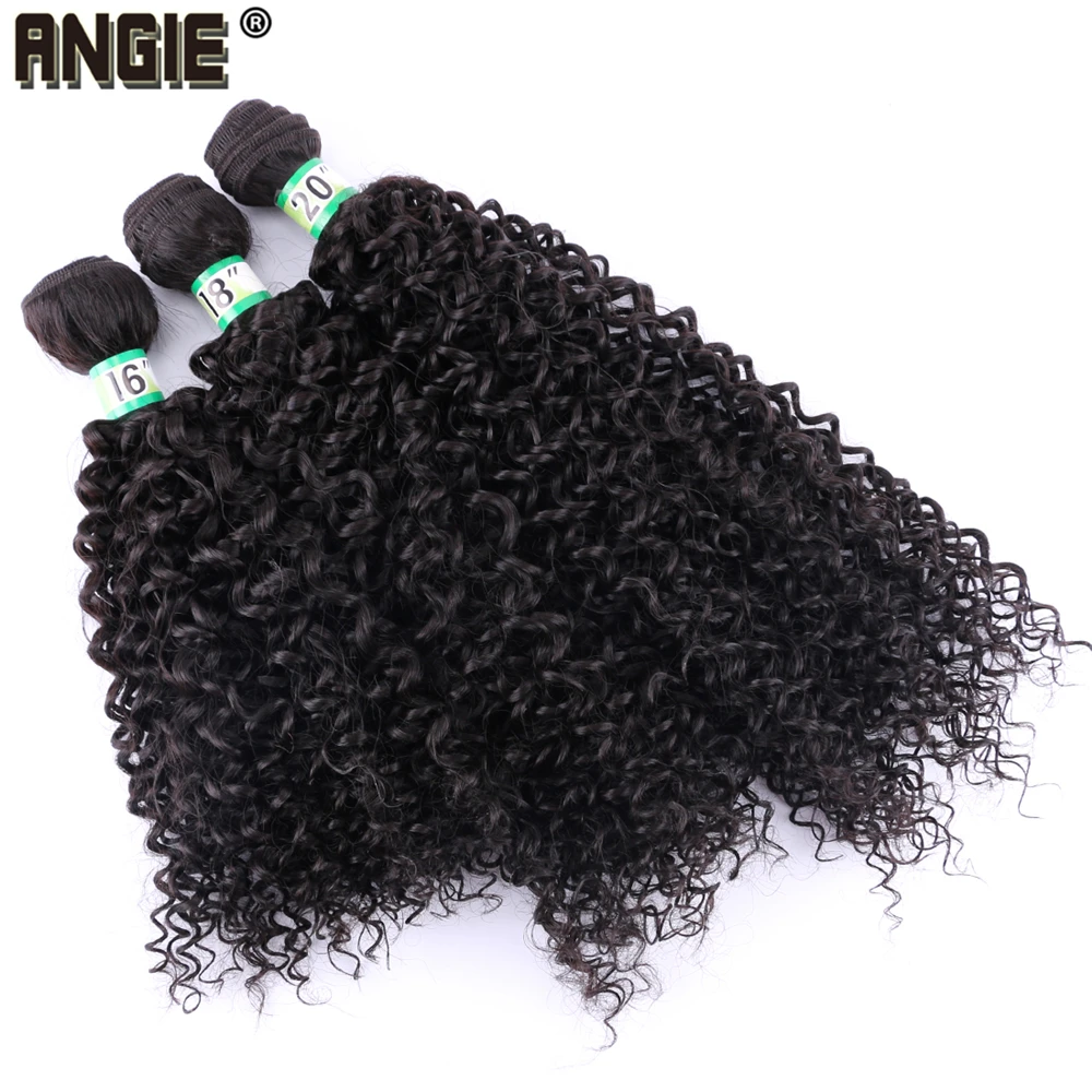 

Kinky Curly Hair Bundles Synthetic Hair Weave 3pcs/Lot 210g Ombre Hair Bundles Extensions for Women