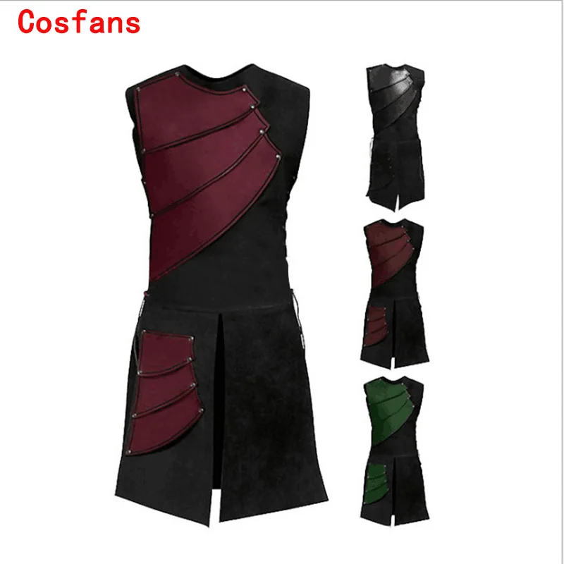 

COSFANS 2019 Halloween Medieval Renaissance Tunic Viking Saxon Aristocrat Chevalier Knight Cosplay Costume For Adult Women men