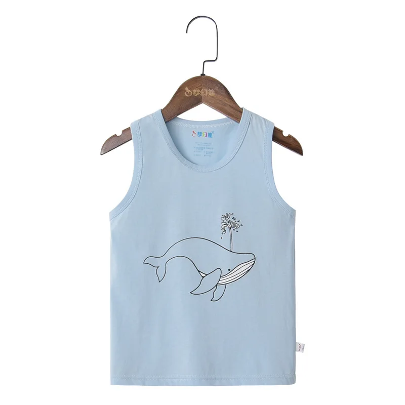 T Shirt for Boys Fruit Watermelon Cotton Baby Girl Boy Animals Duck Fox Sleeveless Tops Tee Summer Children's Clothes 0-6Y - Color: 18-B