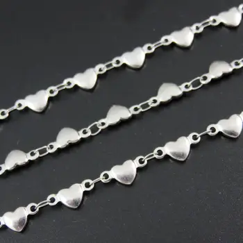 

4.7mm Lovely Heart Chains DIY Stainless Steel Women Chain Necklace, Jewelry Findings Wholesale UOKL010