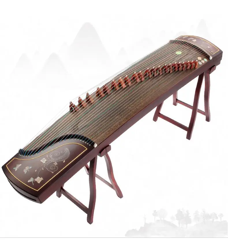 Профессиональный 21 струнный китайский zither тонкий белый сосна guzheng профессиональные копающиеся вставки solidwood Gu zheng zither