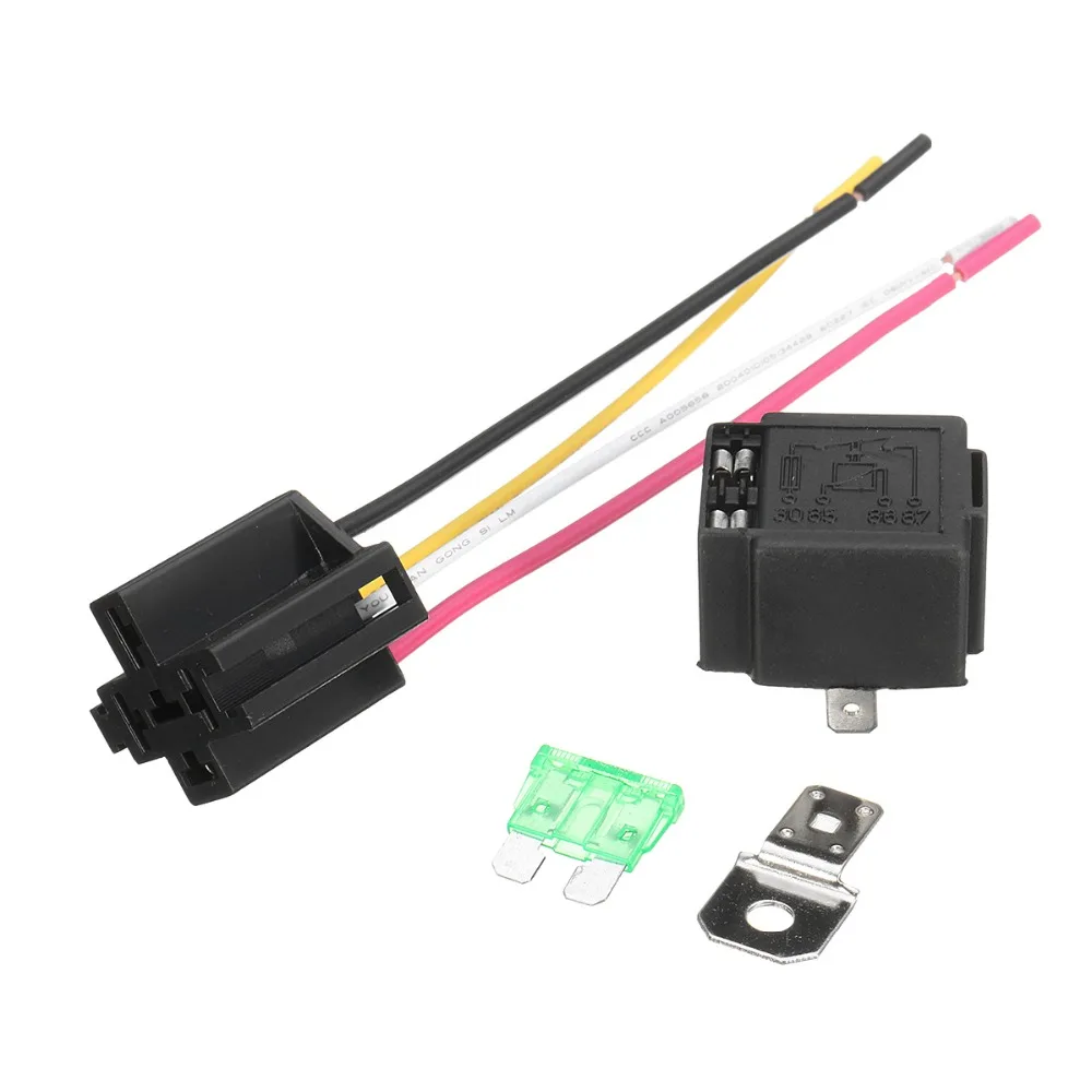 Buy Pre Wired 4 Pin Relay Mounting Base Relay Socket