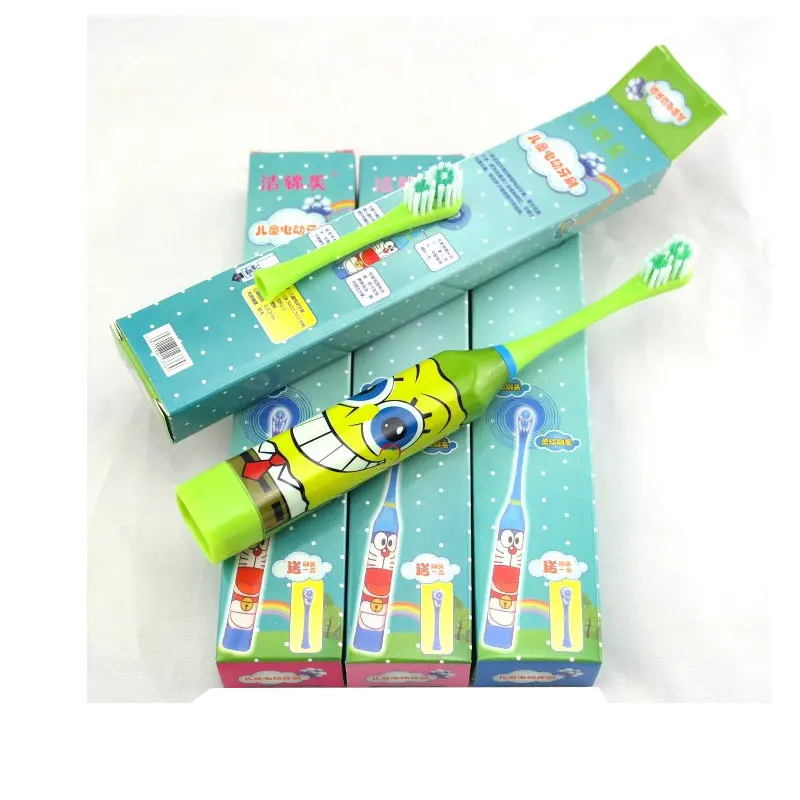 Cute Pink Green Blue Kids Electric Toothbrush For Children Boys Girls With Soft Double-sided Replacement Head Japan Cartoon Cute Pink Green Blue Kids Electric Toothbrush For Children Boys Girls With Soft Double-sided Replacement Head Japan Cartoon