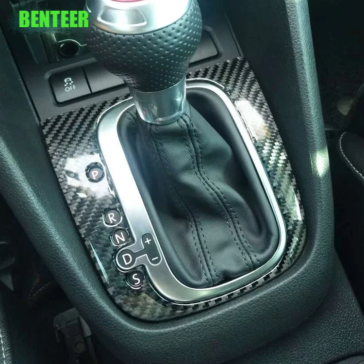 Us 25 99 35 Off 100 Carbon Fiber Car Gear Shifter Interior Decoration Sticke For Volkswagen Vw Golf 6 Gti Golf R Scirocco Sagitar In Car Stickers