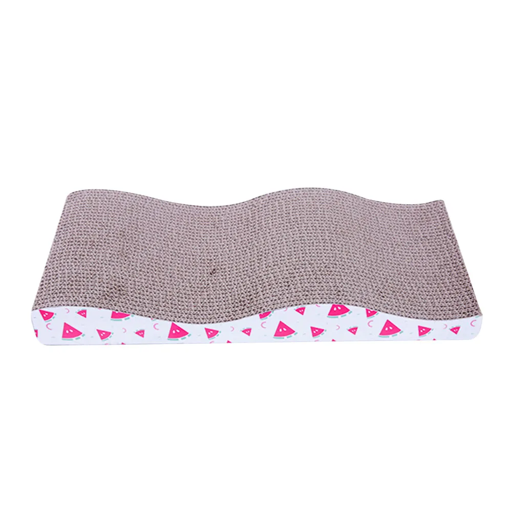 

S Shape Corrugated Paper Cats Scratch Board Grinding Nails Interactive Protecting Furniture Cat Toy Large Size Cat Scratcher Toy