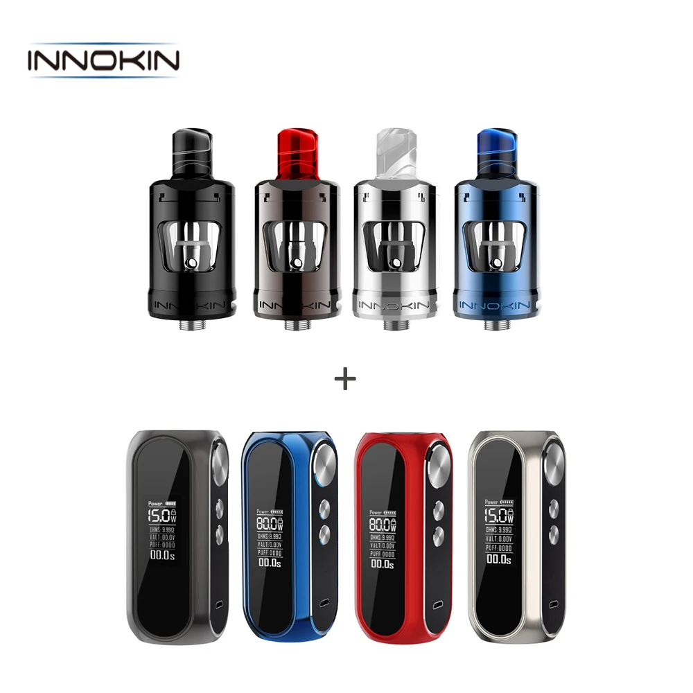 

Original Innokin Zlide Tank 2ml Atomizer with 510 thread VW Box MOD Built-in 3000mAh Battery Max 80W Output Advaced VW Mode