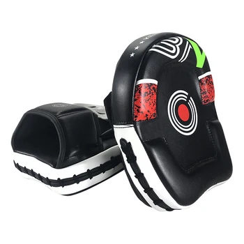 

1 Pair Microfiber PU Small Arc Muay Thai MMA Boxing Pads Sparring Training Sanda Karate Focus Mitts Strike Target Punch Gear DDO