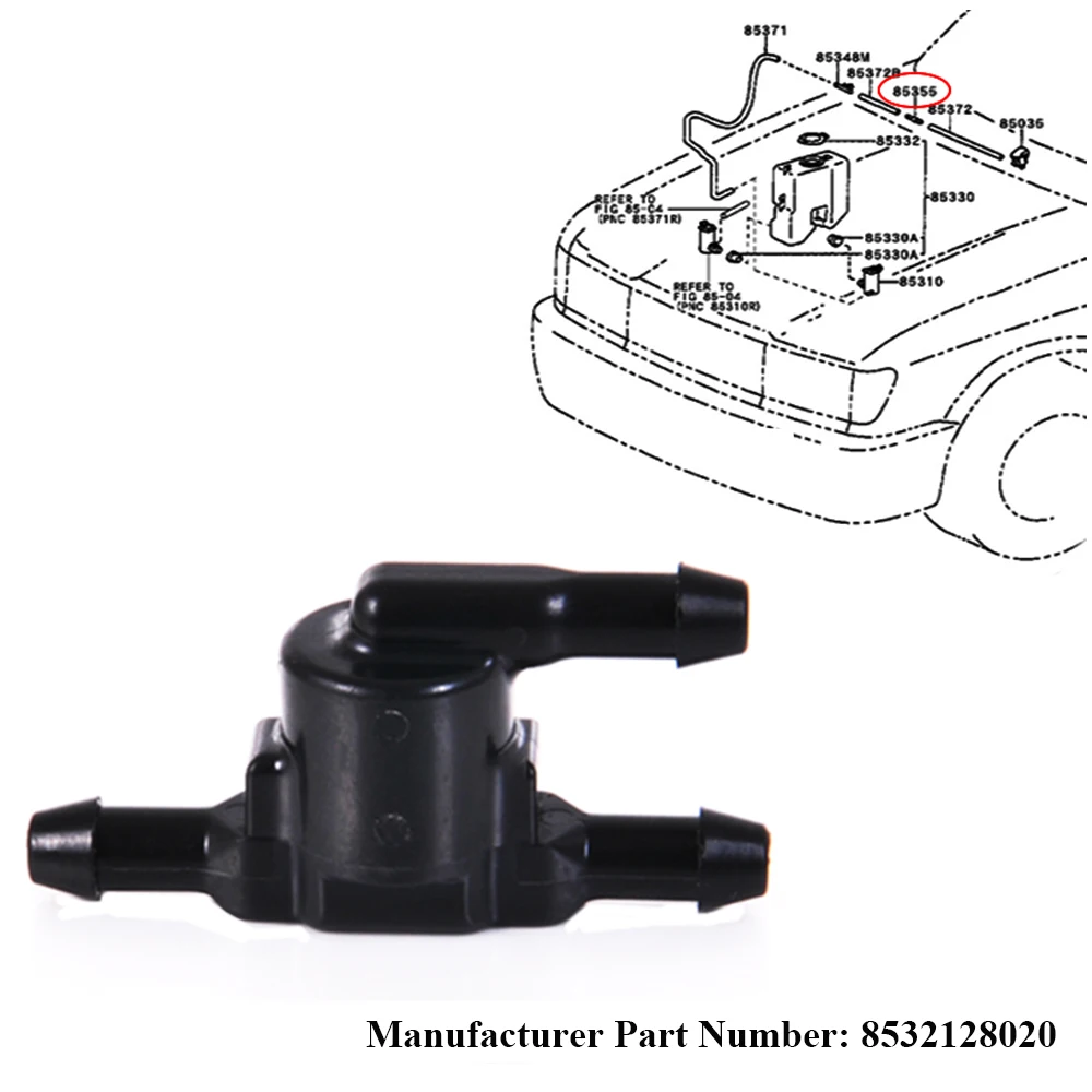 JEAZEA черный пластиковый стеклоочиститель обратный клапан правый 8532128020 85321-28020 подходит для Toyota Corolla Scion