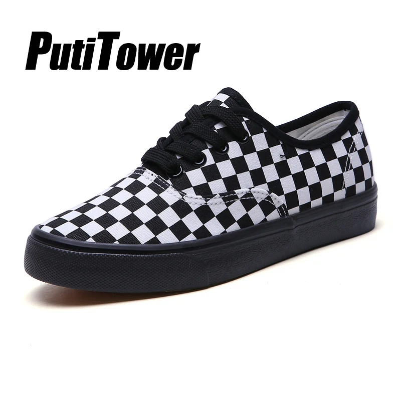 checkered platform sneakers